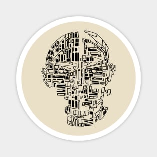 Surreal Futuristic Sci-fi Art Portrait Magnet